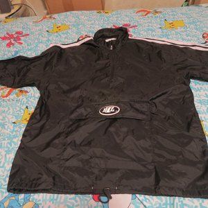 Y2K 2000s Beyond the Limit Techwear 2000 Black Anorak Jacket Jets Logo NYC 2XL